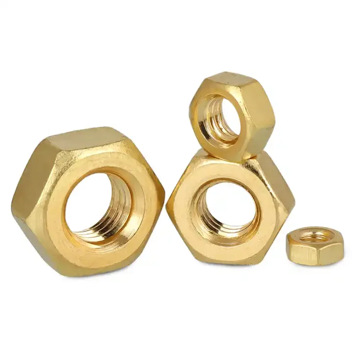 Tobo Group H59 H62 Brass Bronze Copper Alloy Steel Yellow Zinc Plating Coating Hex Hexagon Head Long Nut DIN934