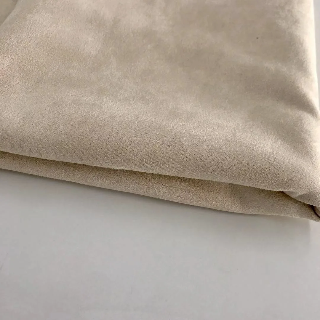 Polyester double sided suede furniture upholstery fabric for garment
