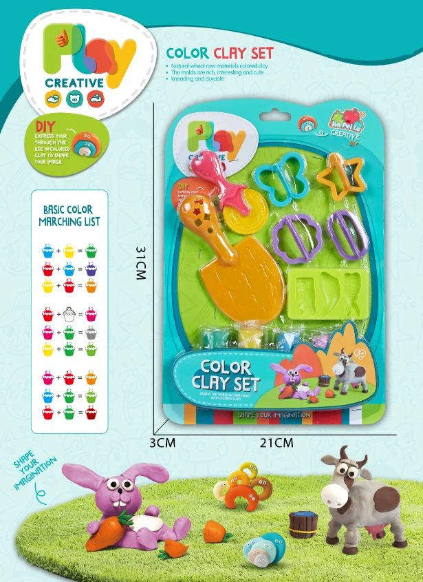 Manufacturer Factory Modeling Play Dough Kids Diy Intelligent Toy Plasticine Super Kitchen Multi Tools Set Safe