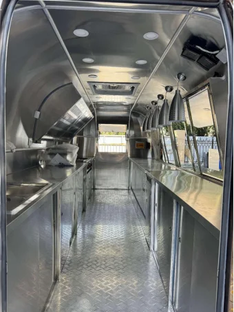 Mirror stainless steel new food trailer, fully equipped food truck, fast food truck, mobile kitchen food truck for sale