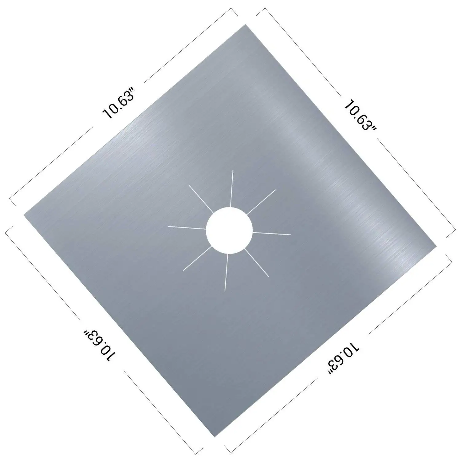 Черно-серебряная Защитная пленка для горелки, многоразовые фольгированные газовые Варочные панели, покрытие для варочной панели, 4 шт./компл.
