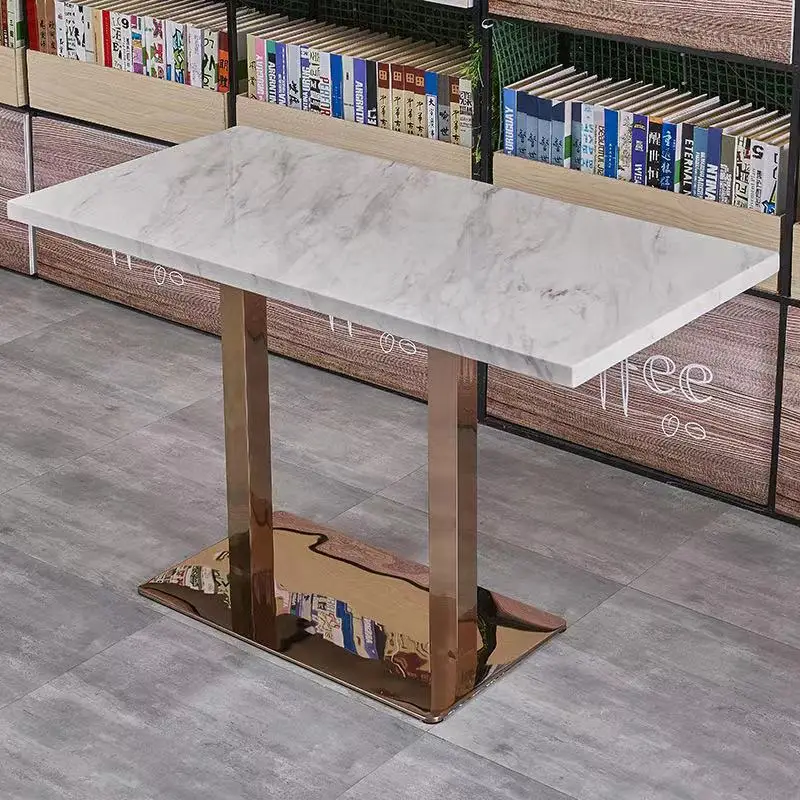 Cheaper marble board Modern style Metal and High Gloss and quality  Dining table /Dining table With competitive price