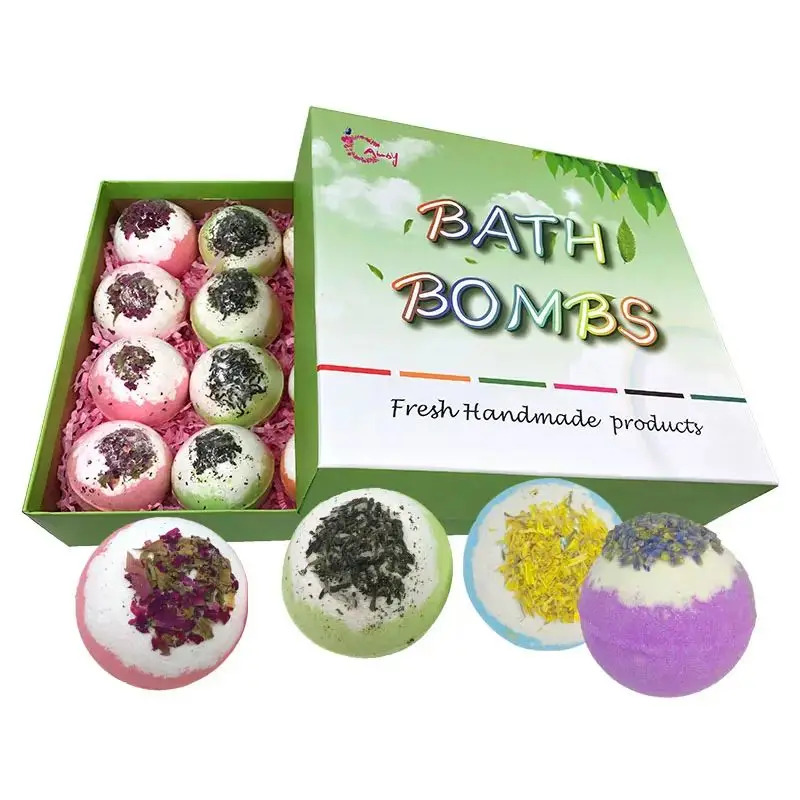 Wholesale Luxury Private Set Bath Fizzies Bubble Salt Bath Bomb Ball Spa Shower Sale