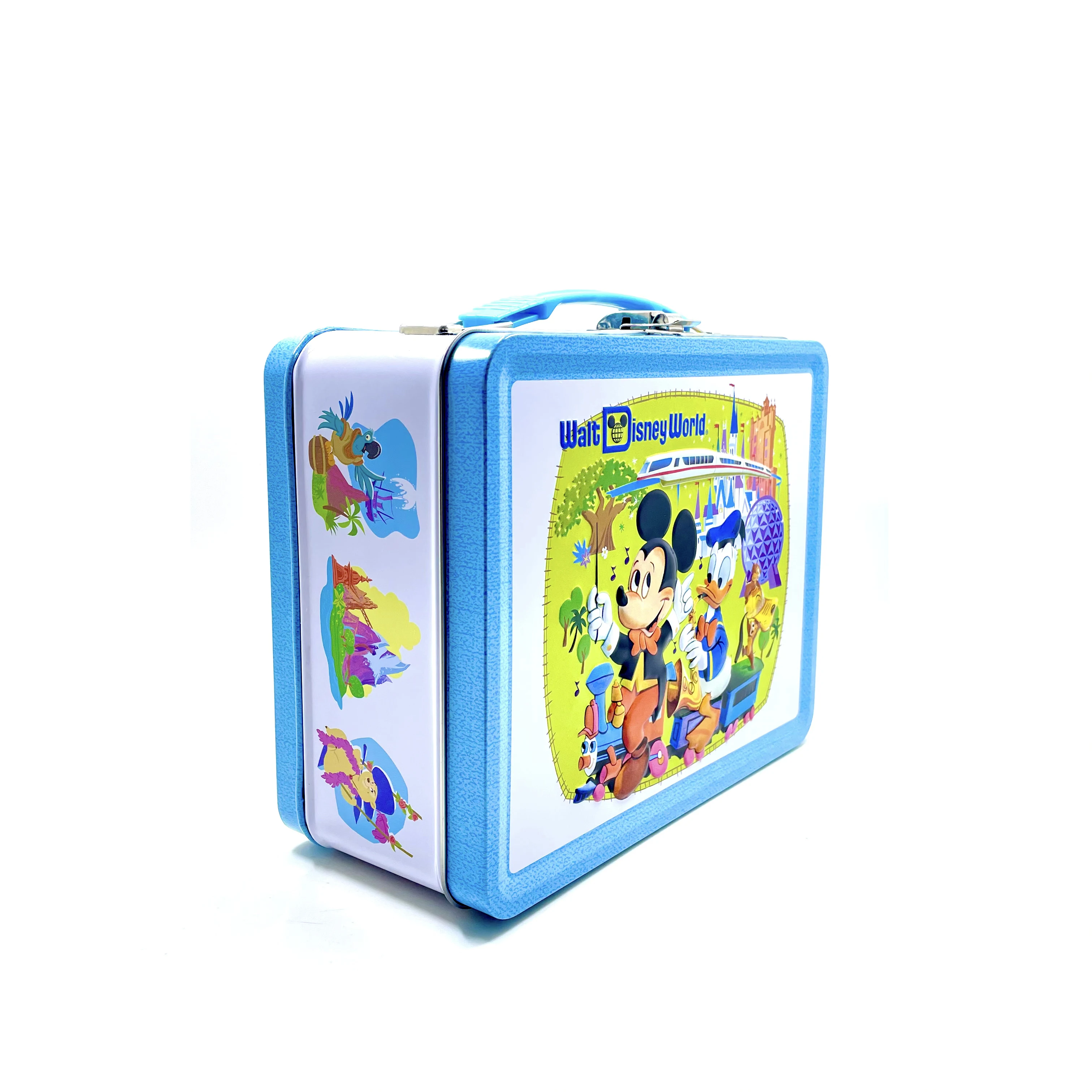 Rectangle Cartoon Christmas Cookies Packing Empty Metal Tin Box Kids Food Safe Lunch Tin Boxes