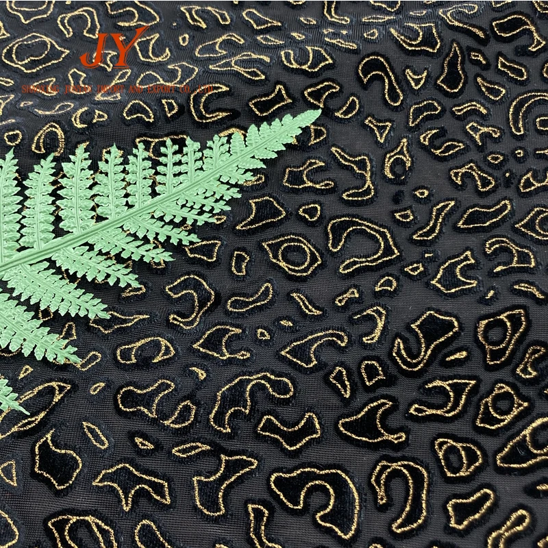 
A0565 New Design Soft shiny foil Velvet Dress Fabric Burnout Silk Velvet Fabric 