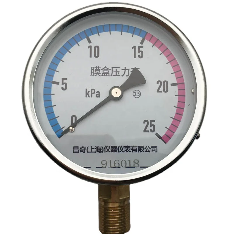 SKA-176 YE100 4 25KPa Capsule pressure gauge
