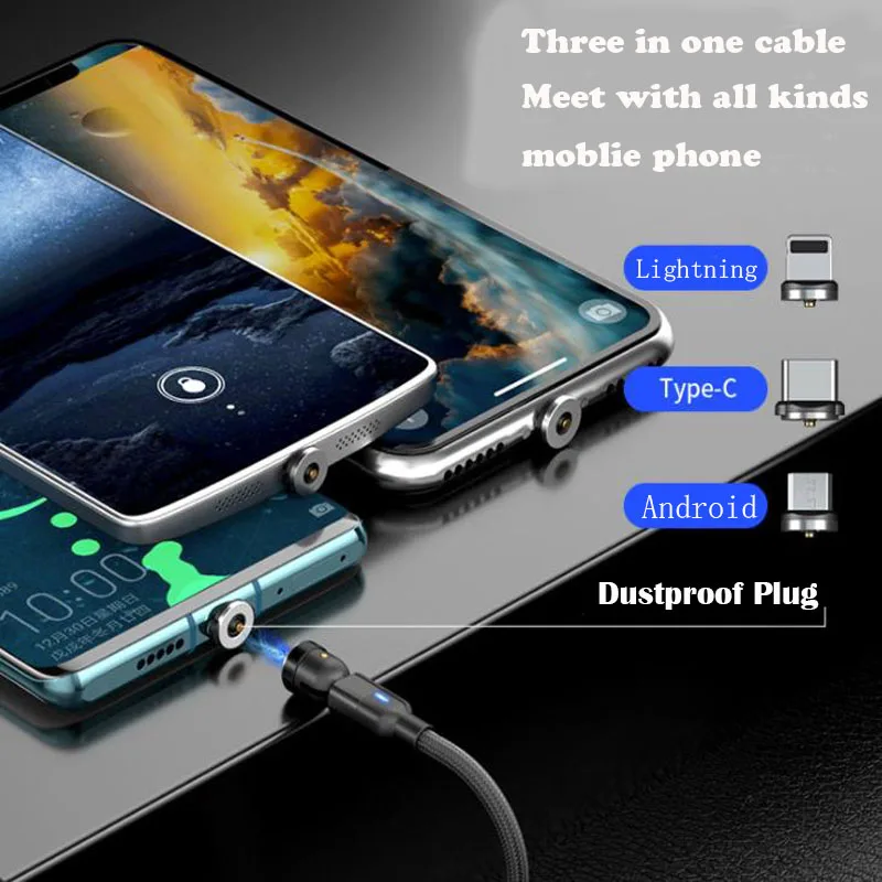  Магнитные телефонные кабели типа c быстрая зарядка магнитные usb-кабели для micro ios android новый