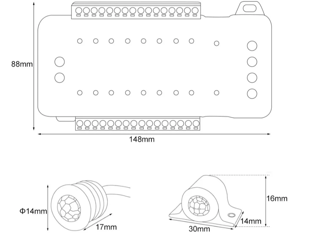 Smart Automatic staircase  support 16 step Led Human Sensor Stair Lighting Controller for stairs lights with CE certificate