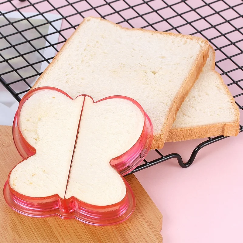 Food grade different plastic sandwich mold cookie cutters baking bread food mold mini cute cartoon cake mold