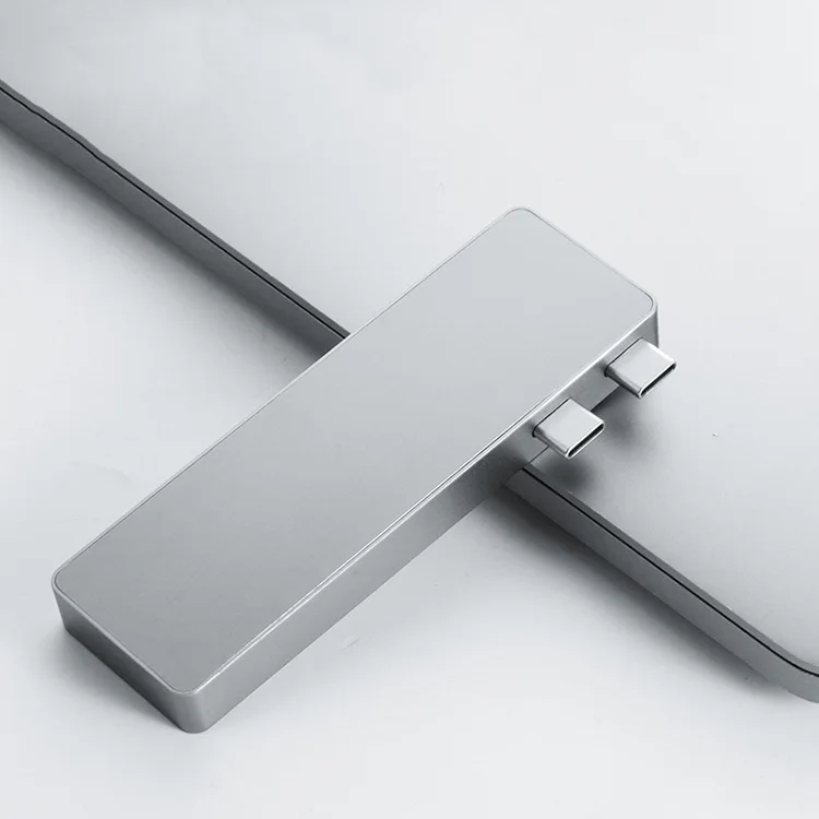 Концентратор USB C Расширение питания + 6 в 1 концентратор адаптер 5 Гбит/с порты данных для Macbook Pro 2020 13 15 MacBook Air 2018