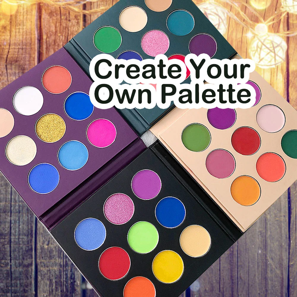 High pigmented duochrome nude eye shadow pallet custom glitter eyeshadow palettes vegan private label eyeshadow palette
