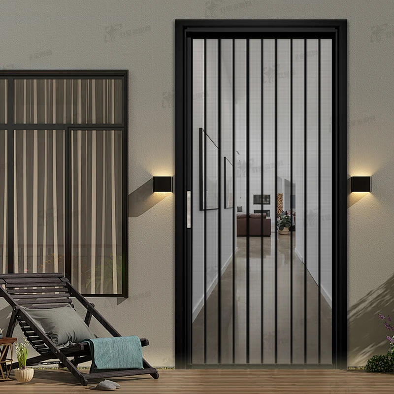 Folding Screen Door Retractable Mesh Door Space-Saving Insect-Proof Door for Home and Office