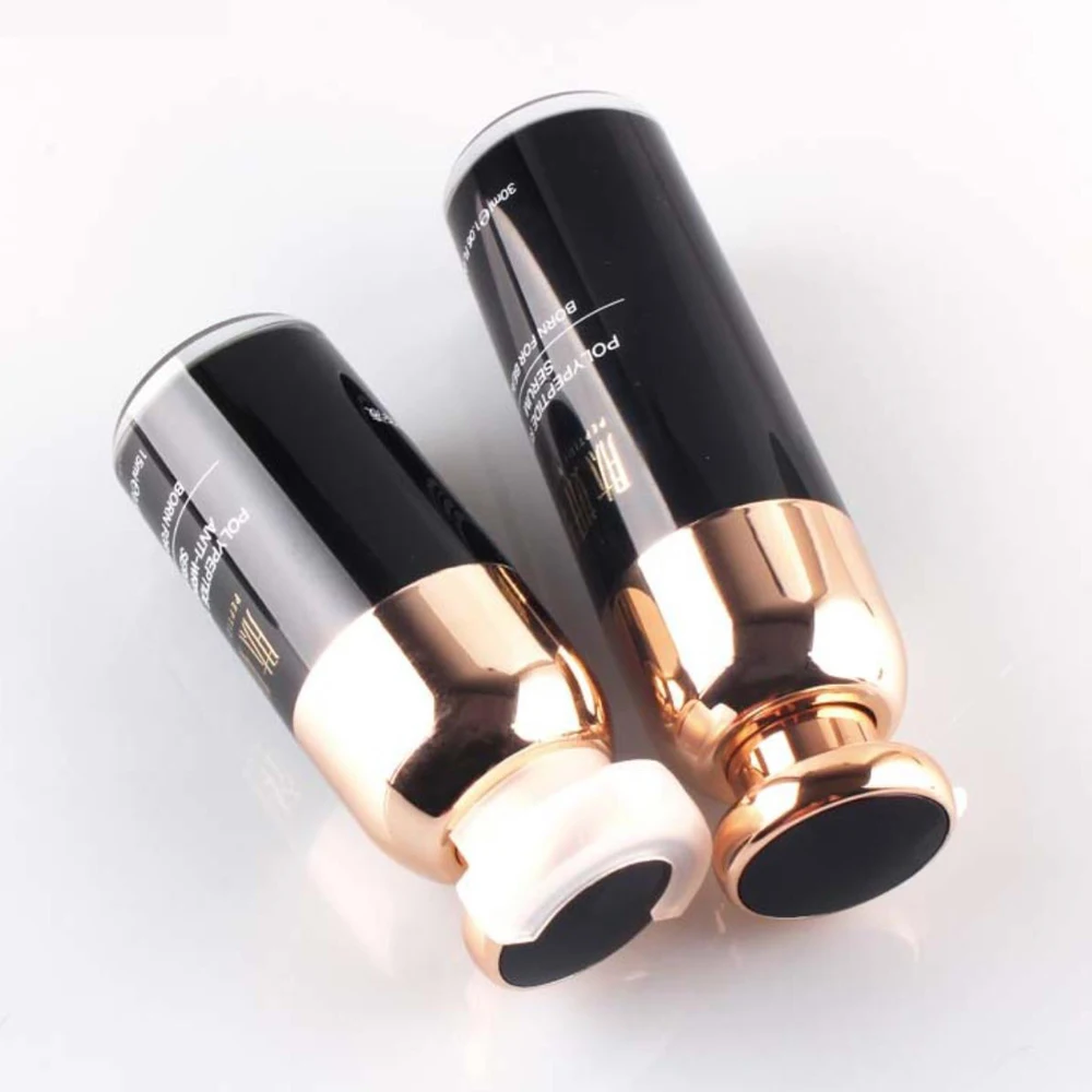 OEM 50g black plastic acrylic BB cream cosmetic airless bottle with pump