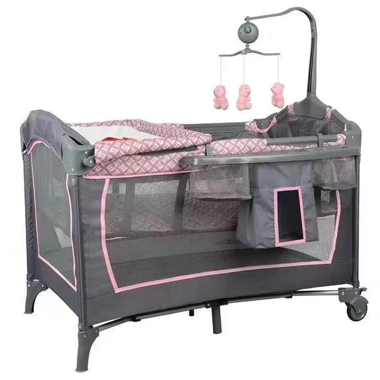 Singing spin toy bar mosquito grey lit bois luxe pour bebe berceau baby cribs