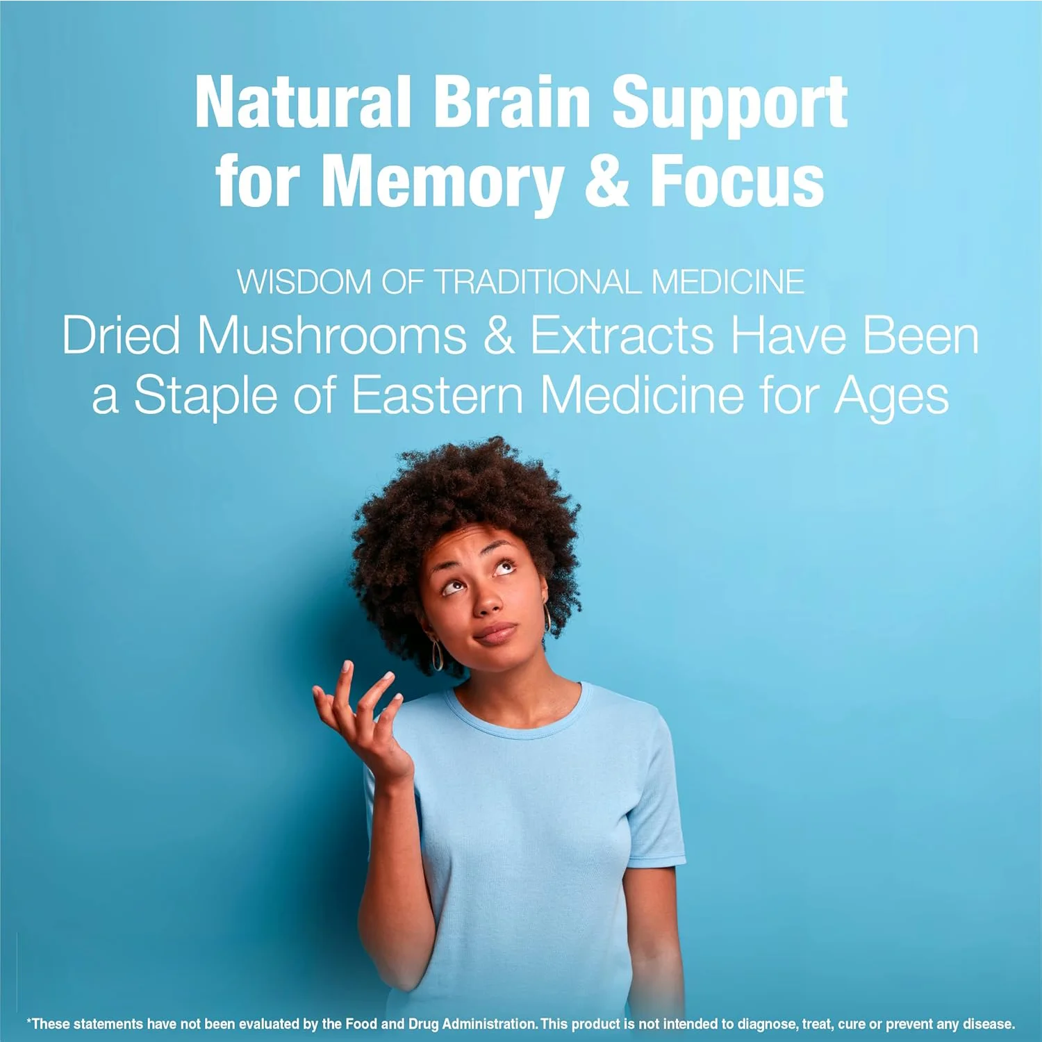 8-in-1 Mushroom Supplement Drops Nootropics Brain Support Supplement for Energy & Immune Support Gut&Liver Function