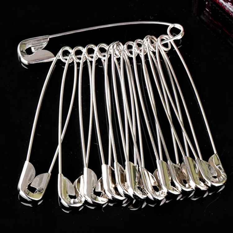 Custom standard alloy metal stainless steel safety pin colors can be customized in bulk gold silver steel safety pin