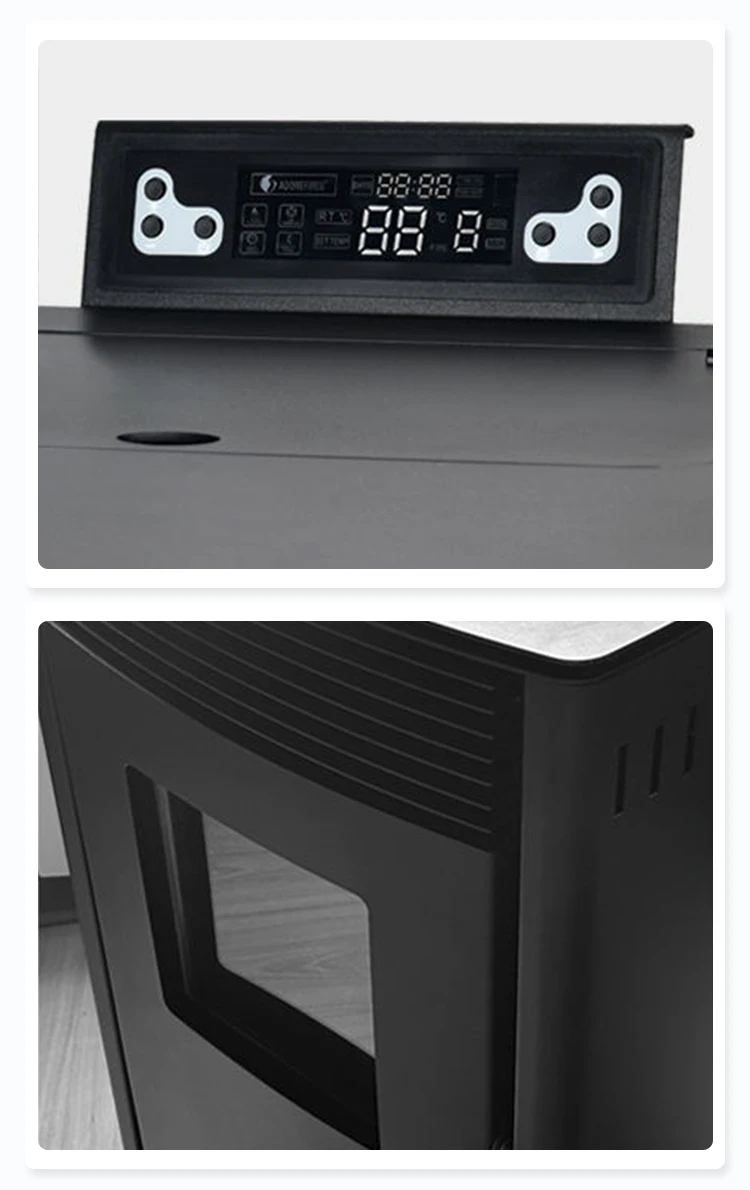 CE approved wood pellet burning stove for cooking and heating