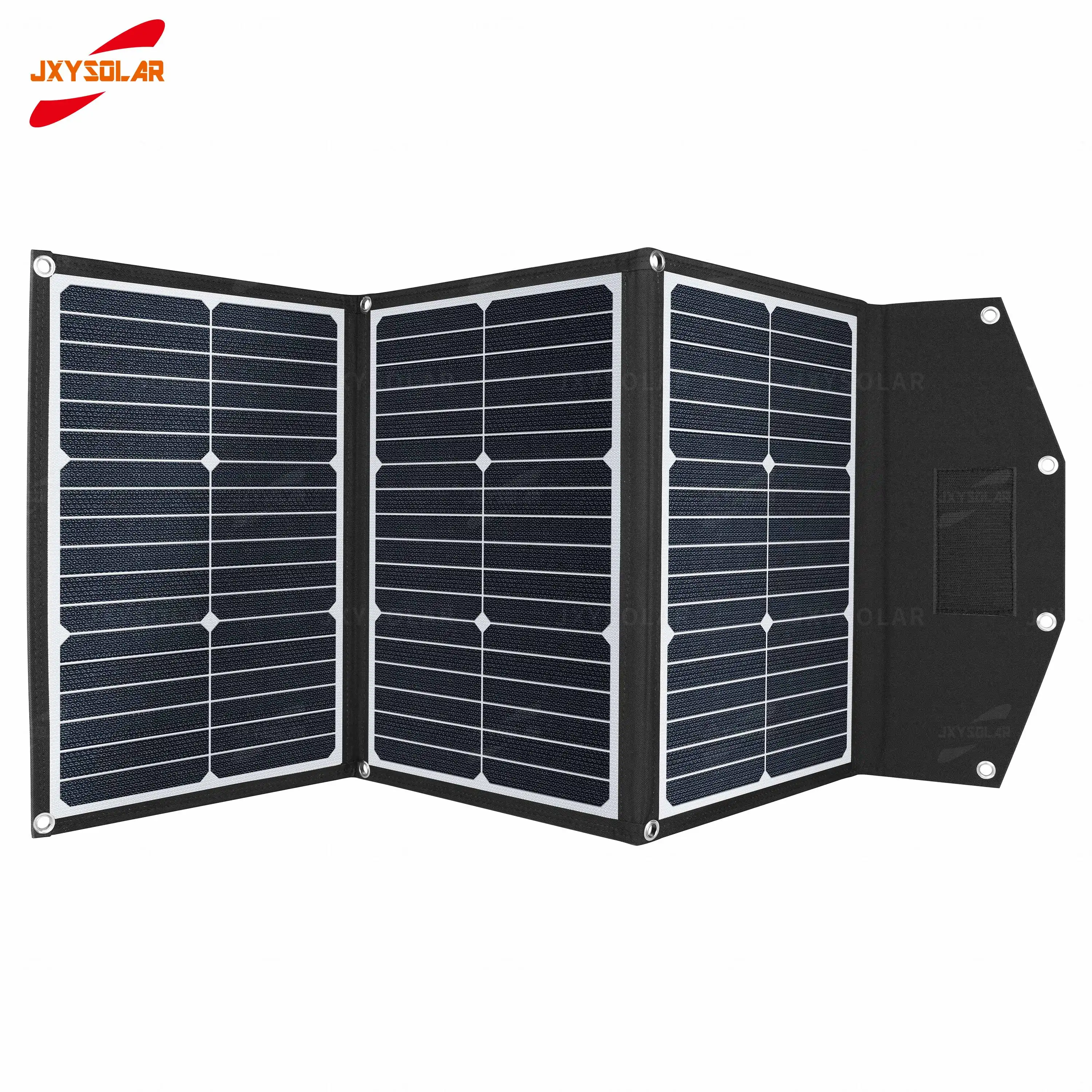 
Most Popular 60W 20V ETFE Sunpower Portable Foldable Solar Electric Panel For Outdoor Camping Energy Storage System 