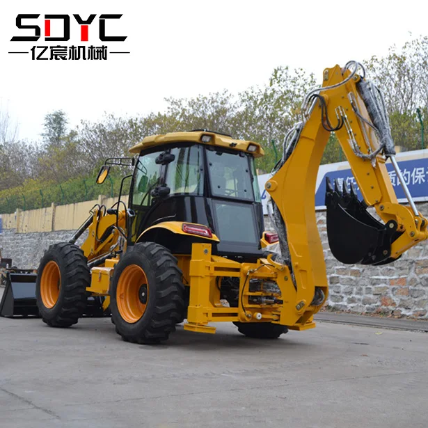 Best Selling SDYC Backhoe Loader Construction Machinery Wheel Backhoe Loader Mini Hydraulic 4WD Backhoe Loader