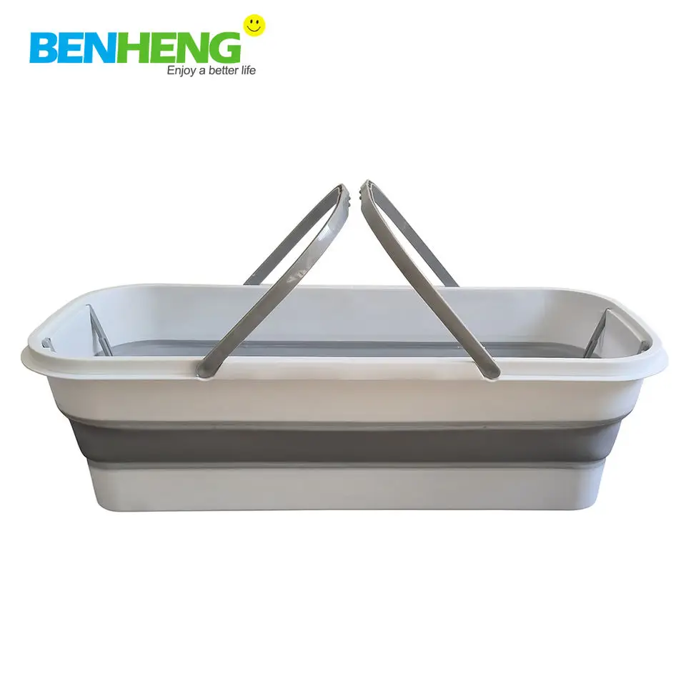 Многофункциональное складное ведро для белья BENHENG с пластиковыми ручками и колесами