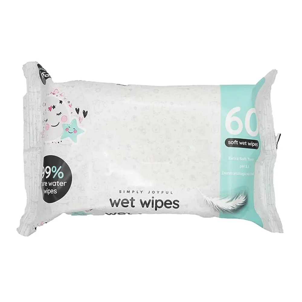 Оптовая продажа, индивидуальные одноразовые детские влажные салфетки, супер мягкие чистые водные натуральные органические салфетки для чувствительной кожи, детские салфетки