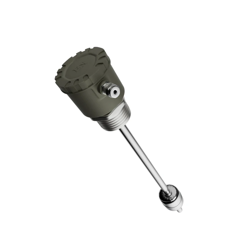 Connecting rod float for liquid level measurement