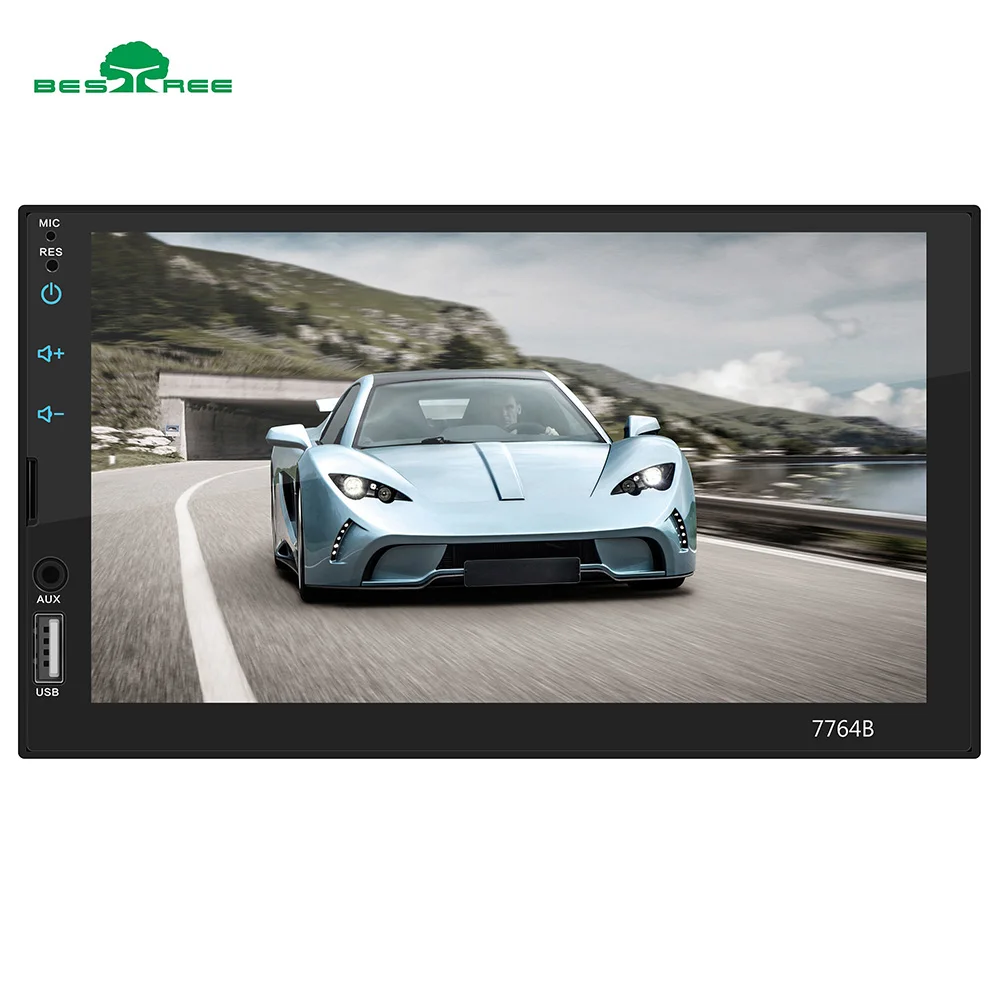 Bestree 7 inch touch screen double din music video player car stereo radio MP5 player with BT HD video car screen radio