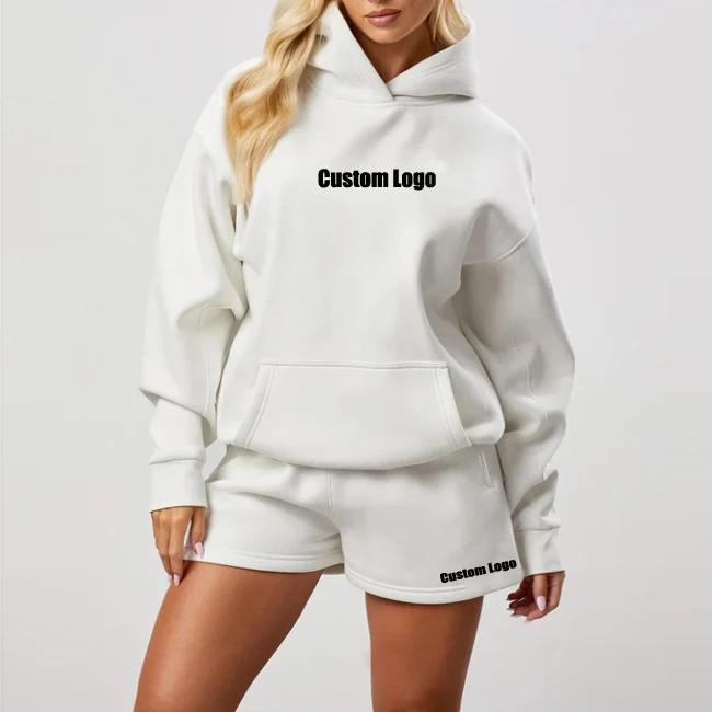 Custom Heavy Weight Tracksuit Cotton Hoodie Sweatpants Unisex Sweatsuits Plus Size Street Workout Wear Clothing Manufacturer