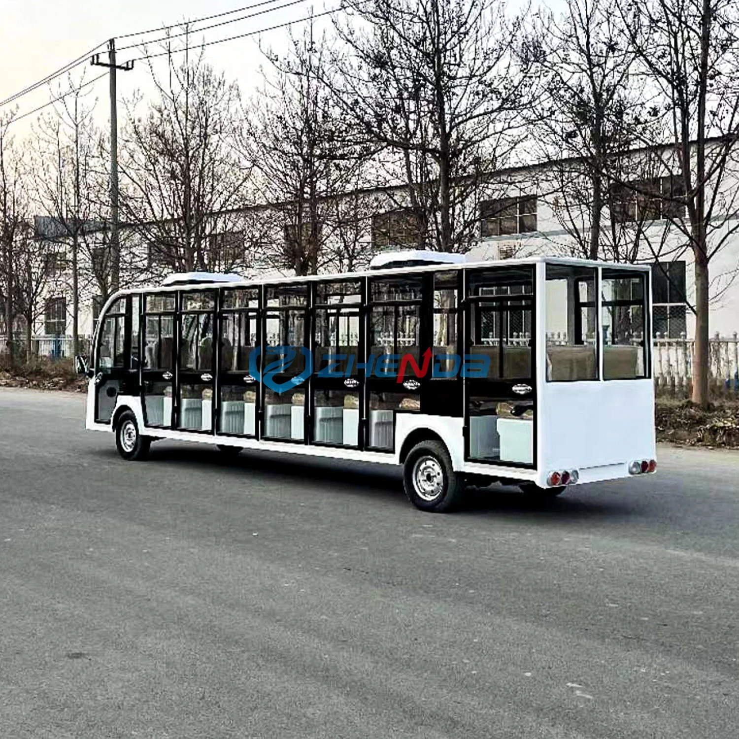 Best Popular Electric Bus Sightseeing Shuttle Bus Golf Cart School Used Coaches Bus for Sale