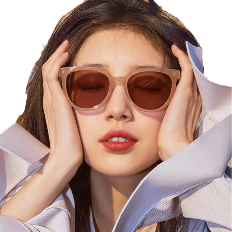 STORY STY3393N Newest Shades Simple Summer Fashion Eyewear Sun Glasses Vintage Jelly Orange Frame Round Women Sunglasses