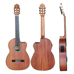 custom Brand matt handmade  Electric Cutaway Classical Guitar Wholesale cheap price Nylon string guitars