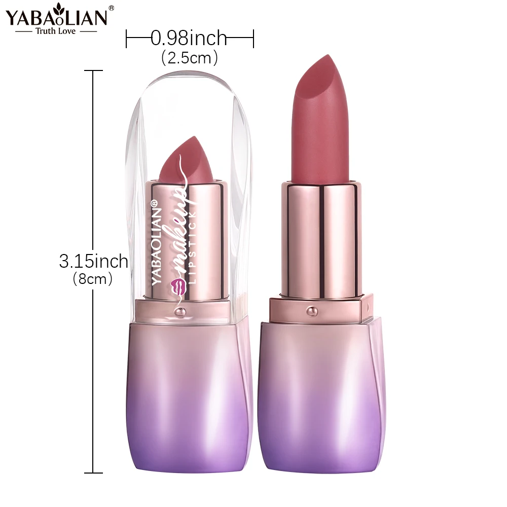 6 Colors Matte Nude Lipstick & Lip Gloss Tube Waterproof Moisturizing & Long Lasting Highly Pigmented Makeup