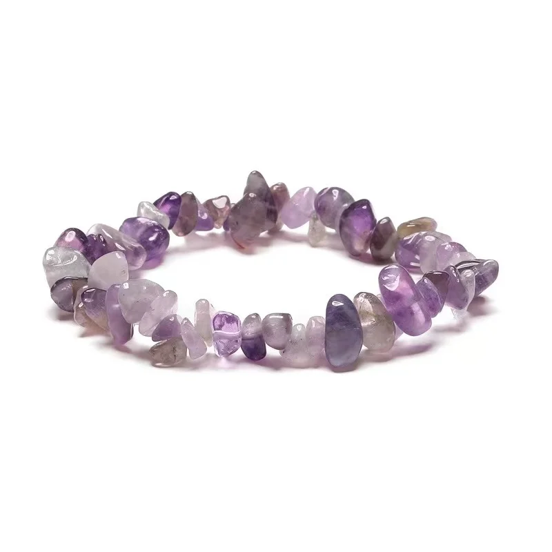 Wholesale Crystals Healing Stones Fashion Jewelry Bracelets Women Colorful Chip Natural Stone Bracelets