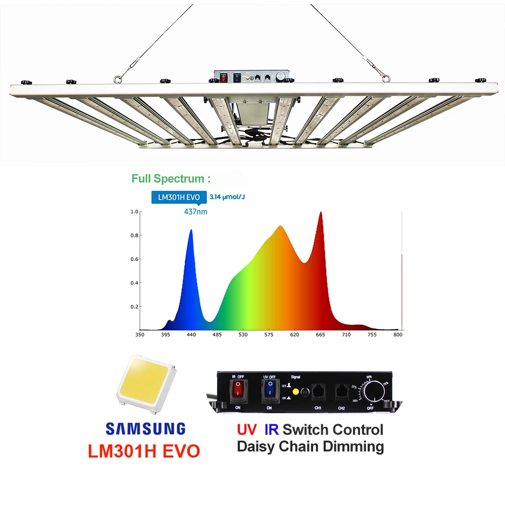 Lm301h evo bloom veg grow lm301h умные лампы для выращивания в помещении светодиодный светильник полного спектра 1000 Вт 2000
