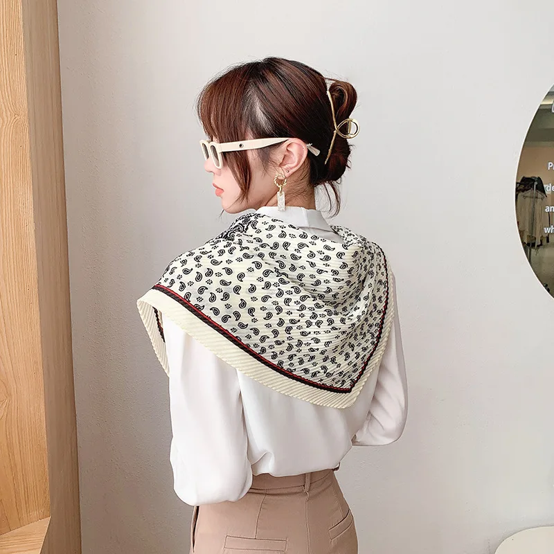 Осенне-зимний хлопковый шарф в горошек с бриллиантами и орехом кешью женский теплый шарф шаль