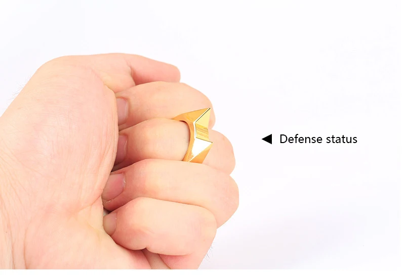 
Protection equipment defense ring tactical edc Self Defense ring silver and gold cat ear self defense ring 