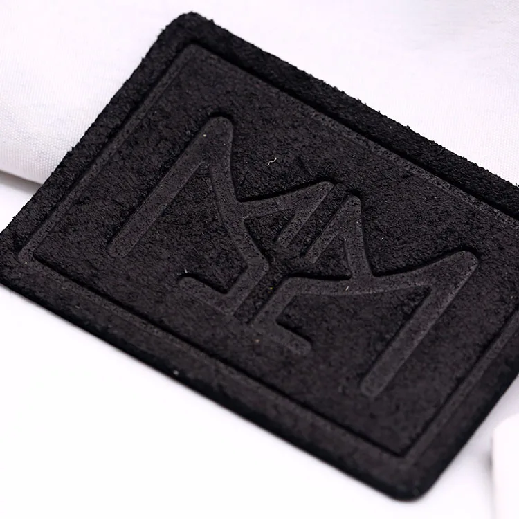 Luxury PU Leather Patches Customized Brand Name Logo Gold for Clothing Jeans Patches Factory Supply custom