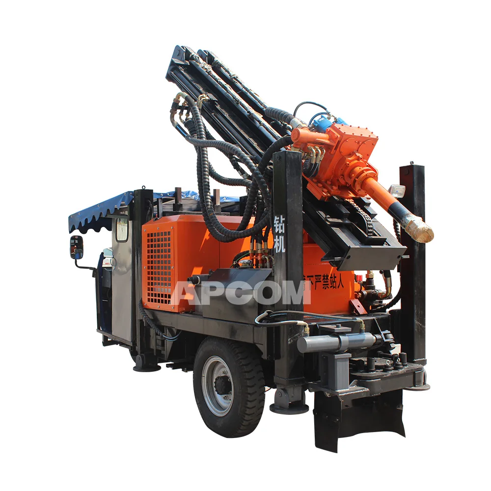 Water well bore hole tractor mounted ground hole drill machine earth auger borehole air compressor drilling machine tractor