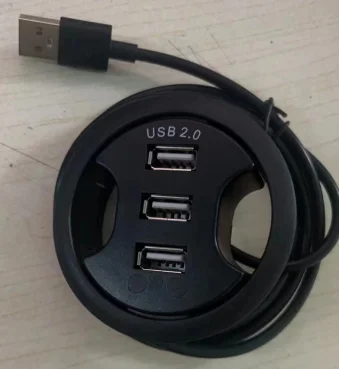 Separate 1.5m cable grommet desktop usb 2.0 hub type c