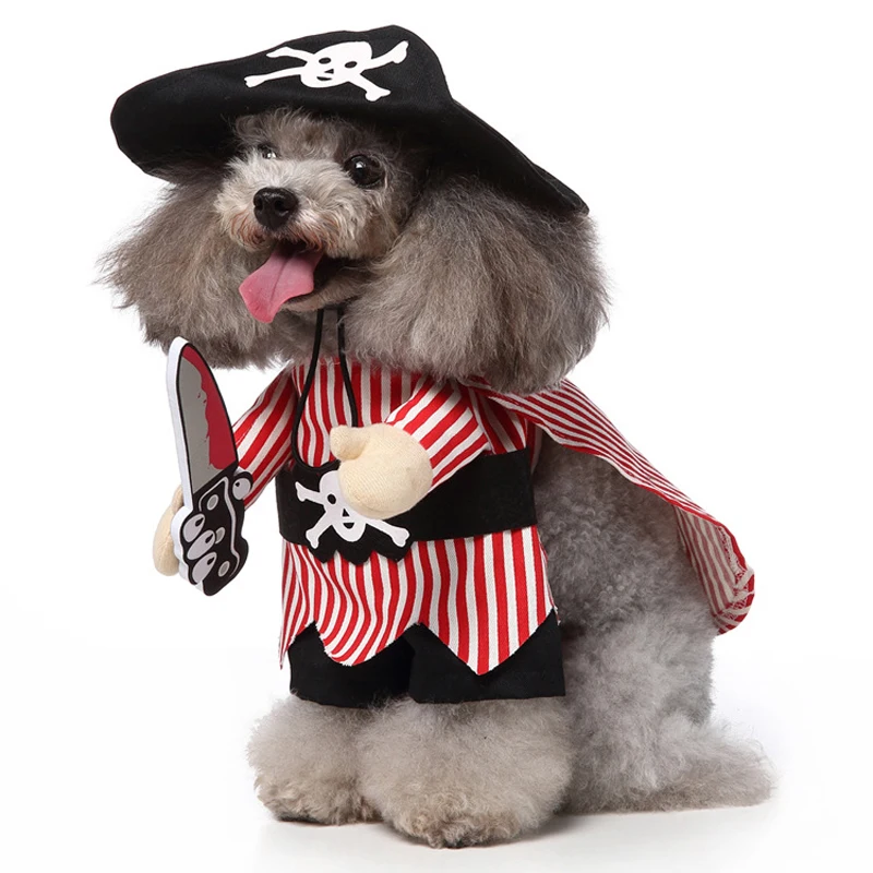 Hot Sales Cheap Small Dog Pirate Transformation Funny Pet Clothes Halloween Day Clothing