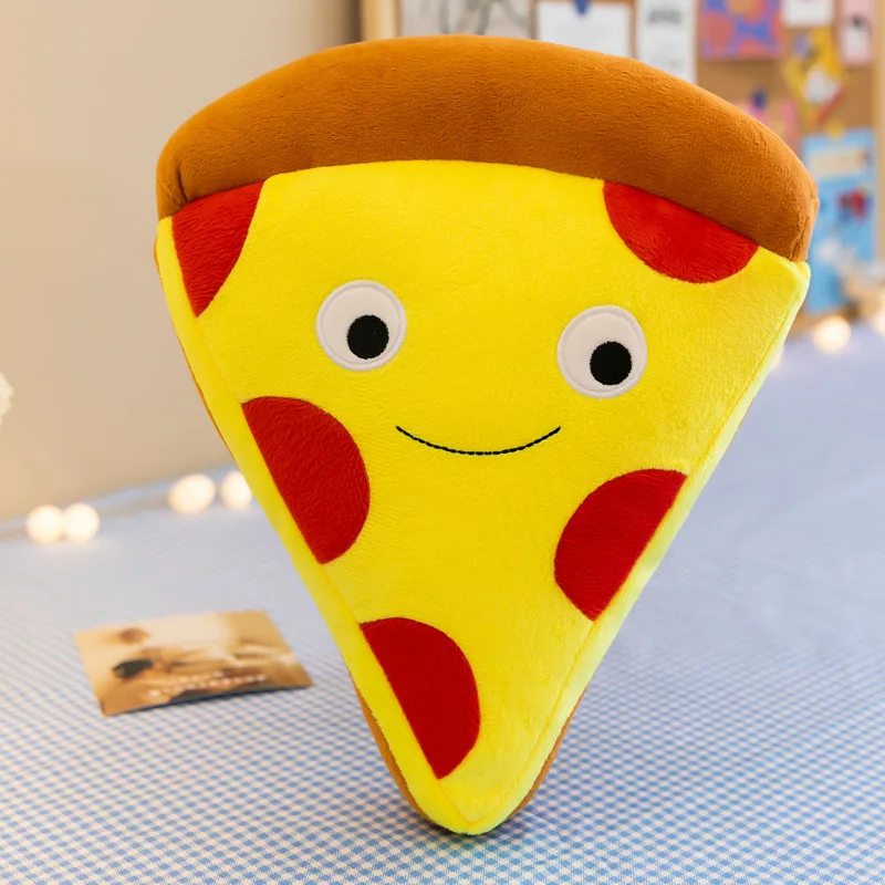 Food Stuffed Plush Toy Includes Fries Plush Pillow Cute Pizza Huge Hamburger Throw Pillow Soft Sofa Cushion Plushiel Toy for kid