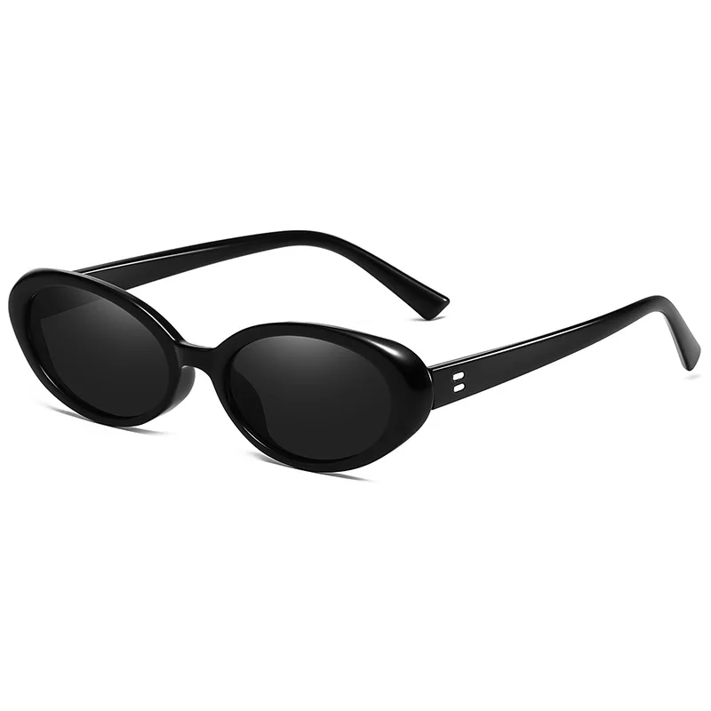 Custom Logo Retro Oval Sunglasses Trendy Hot Style Eyewear For Women Man Classic Designer Sunglass