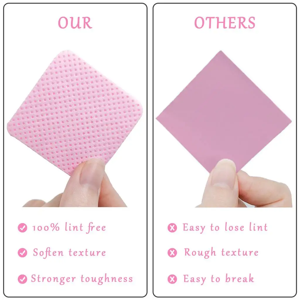 1080Pcs Nail Pliosh Remover Lint Free Nail Pads Soft Gel Nail Polish Remover Pads