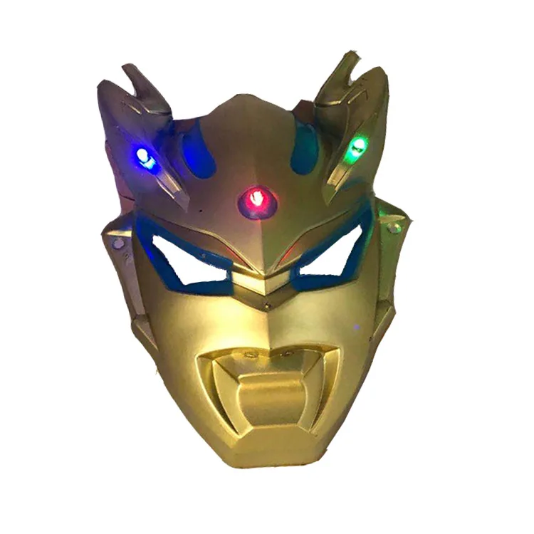 Christmas Anime Character Led Light Up Full Face Masks Masquerade Halloween Party Favors Silver