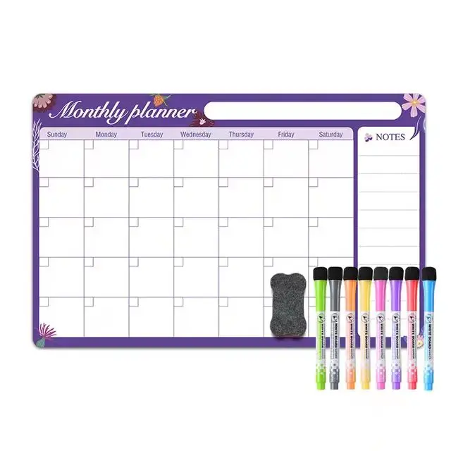 Super good quality magnetic dry erase whiteboard calendar magnet calendar fridge magnets