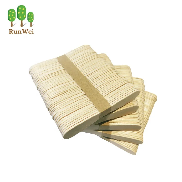 wooden ice-cream spoons white birch wood with good quality