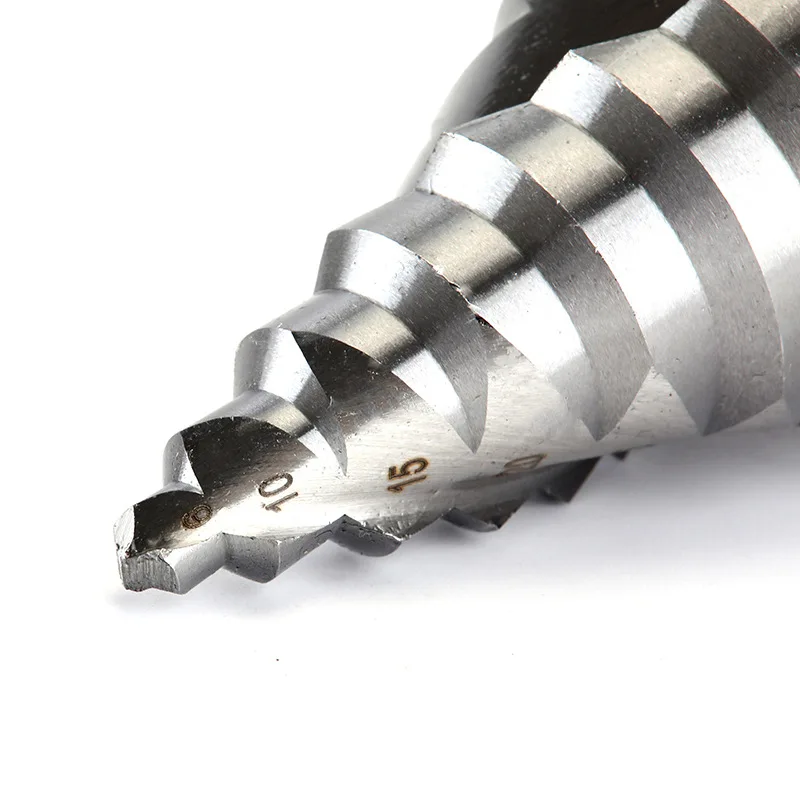 MTL Spiral Groove Triangular Handle Pagoda Drill Bit Step Drill Reamer Drill Hole Opener 6-60mm
