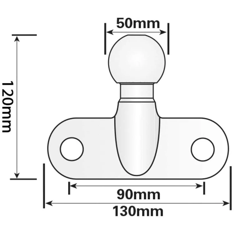 trailer towing Forged steel 50mm trailer hitch ball Goose hitch neck ball