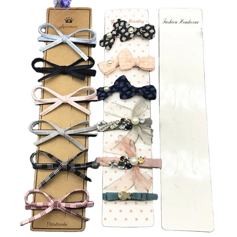 Wholesale kraft paper 6 card slot hair card head rope accessories packaging card, can be customized