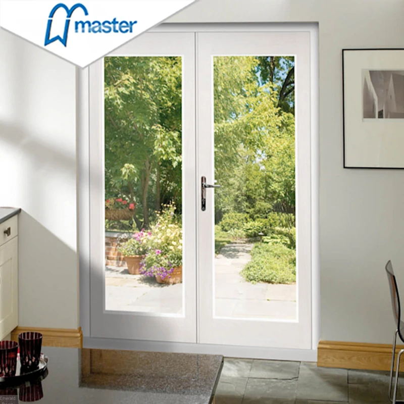 Newest Modern Style Wholesale Soundproof Patio Residential Aluminum Double Glazed Swing French Glass Doors